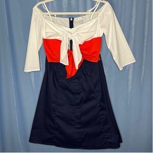 VENUS 4th of July! Fit-& Flare Dress for Spring & Summer! Red, White & Blue, EUC